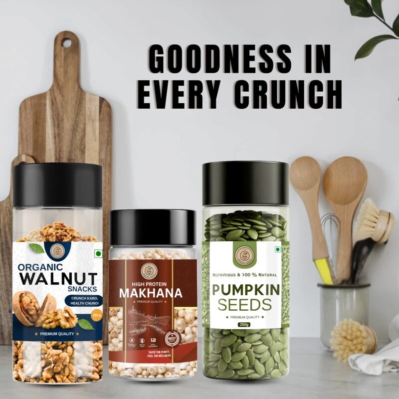 Walnuts+Makhana +Pumpkin Seeds